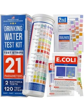 All-New 20 in 1 Drinking Water Testing Kit 120 Strips, Home Tap and Well Water